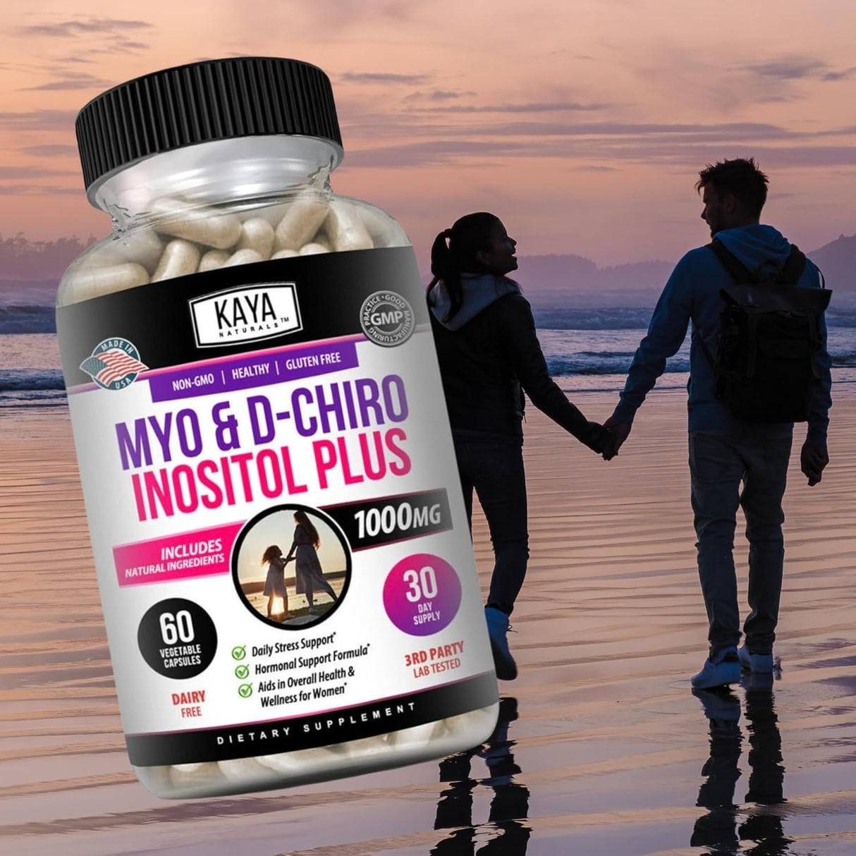 Kaya Naturals Myo & D-Chiro Inositol Plus, 60 cápsulas