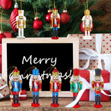 Juego de 11 Adornos de Soldados Nutcracker - Decoración Navideña