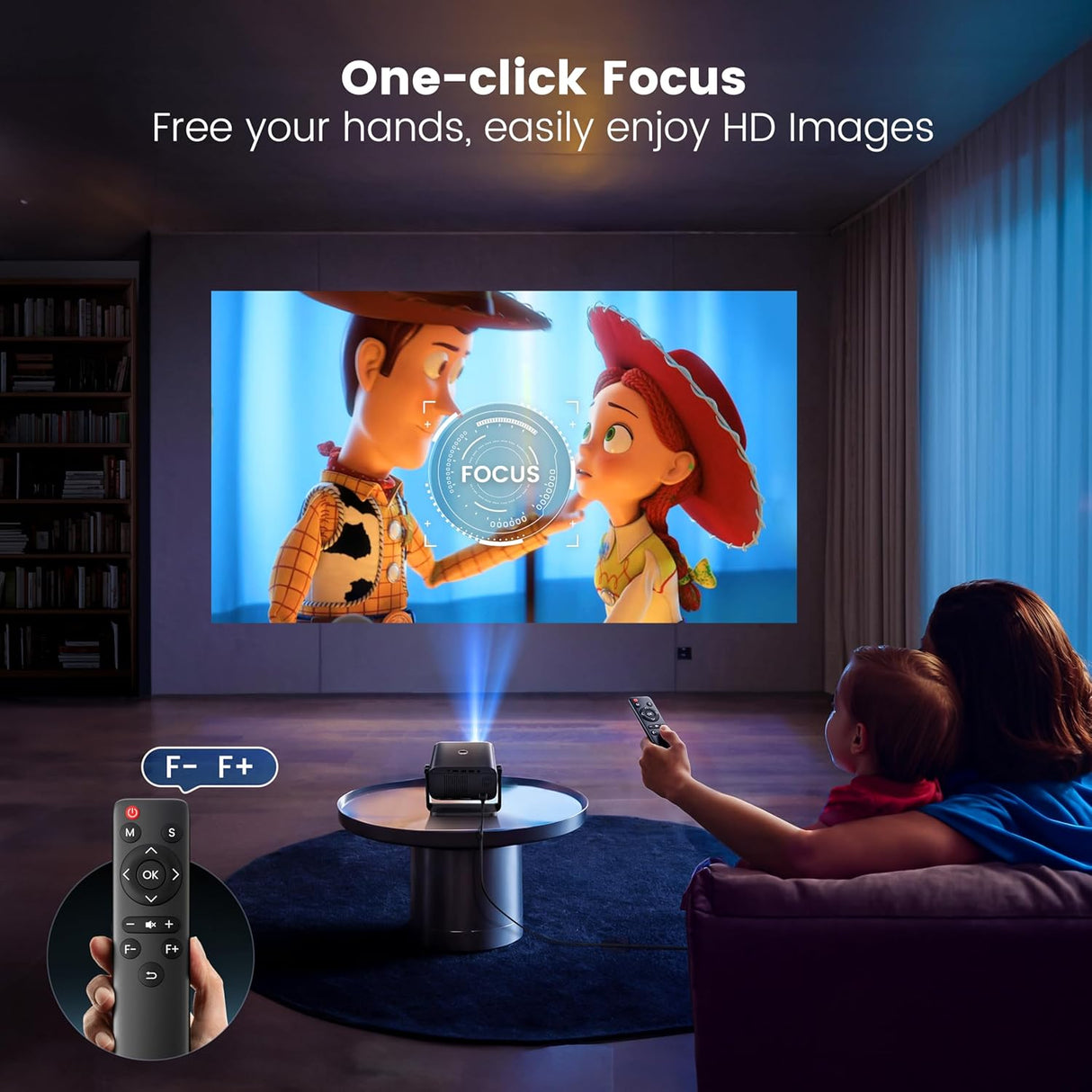 Proyector Mini PUTRIMS 1080P WiFi Bluetooth, Enfoque Automático
