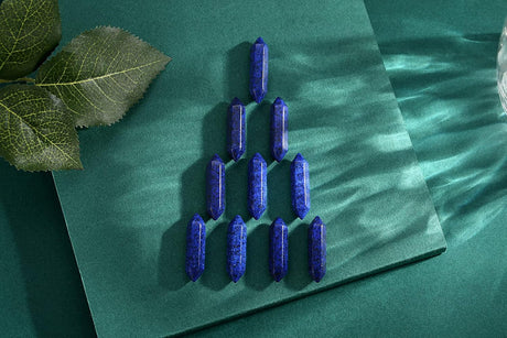 Varitas de Lápiz Lázuli para Reiki y Meditación, Hexagonales