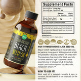 Aceite de Semilla Negra MAJU, 100% puro, 8 oz, Thymoquinona 3x