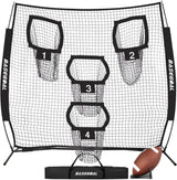 Red de Fútbol 8x8 ft con 4 Bolsillos de Puntería para Entrenamiento