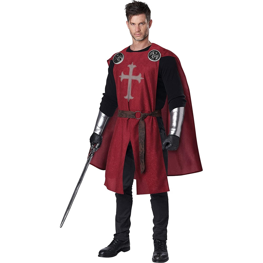 Disfraz adulto de caballero (rojo) talla L/XL