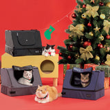 Caja de arena portátil de viaje mejorada para gatos Petsfit
