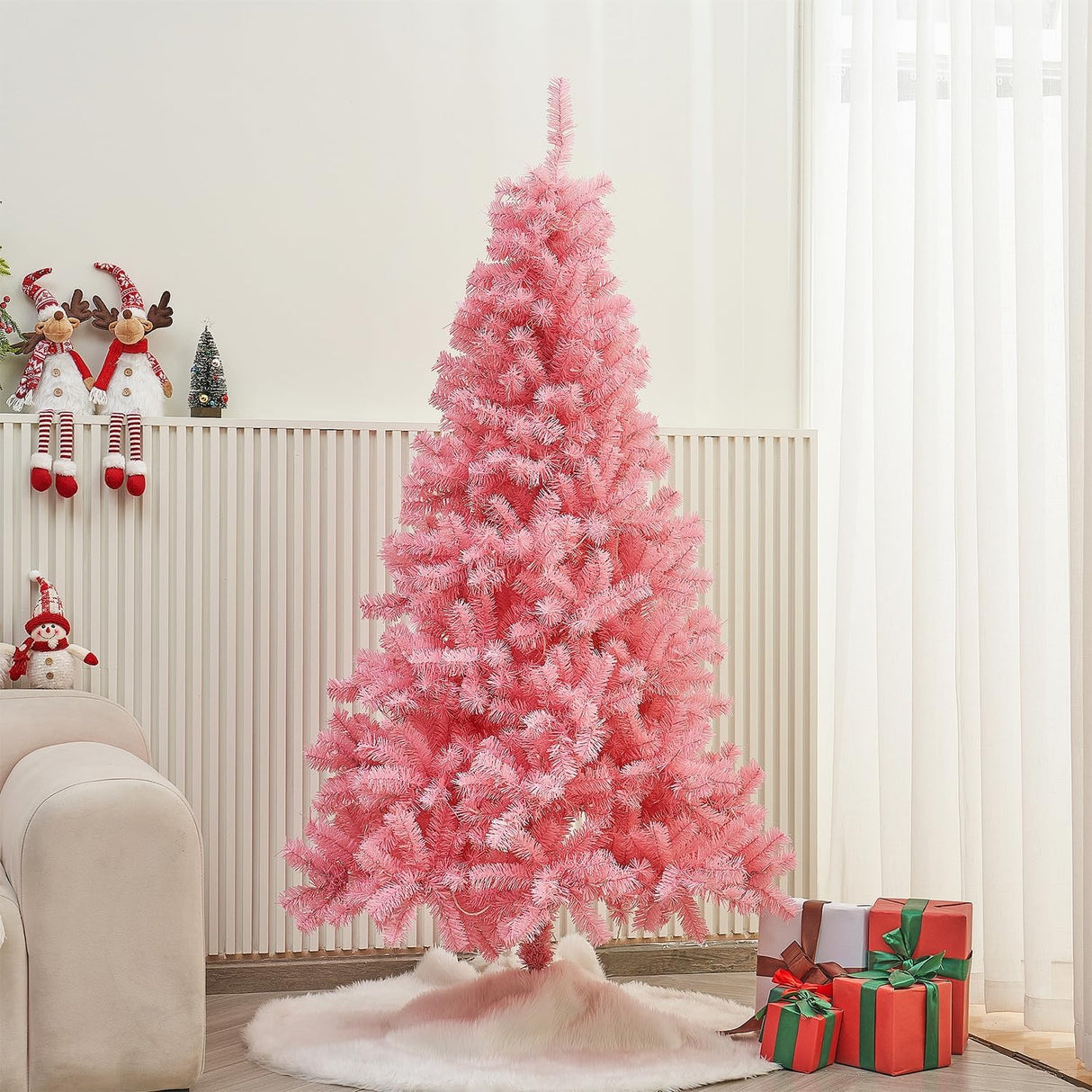 Árbol de Navidad Artificial de 6 pies con luces LED y modos