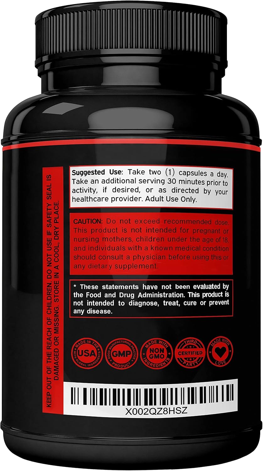 Suplemento Tongkat Ali de 400 mg  120 cápsulas veganas