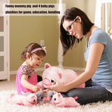 IKASA Mommy Pig - Peluche para mamá y bebé, (cerdo)