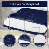 Basic Beyond Cojines para sillas de exterior para muebles de patio, impermeables, juego de 4 cojines de asiento de exterior de 19 x 19 pulgadas, cojines para sillas de patio con lazos y asa, color