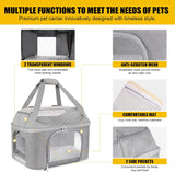 Transportador para Gatos Doble, Oeko-TEX, Aprobado TSA, 20 lbs