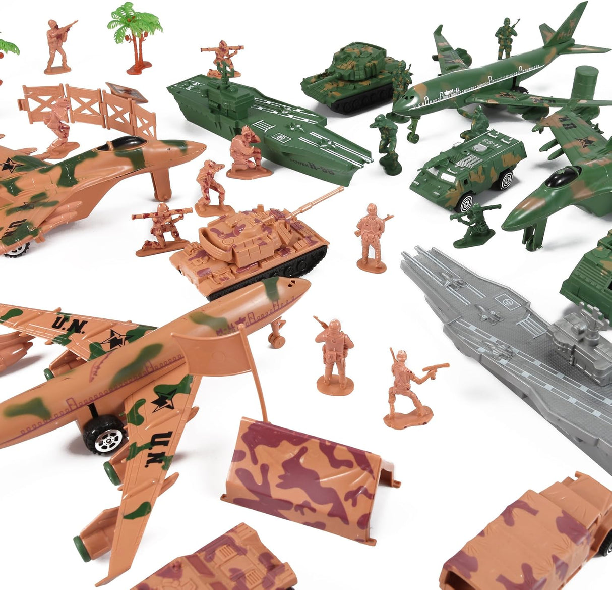 Figuras de Acción Militar Liberty Imports con Vehículos Escala (73 pcs)
