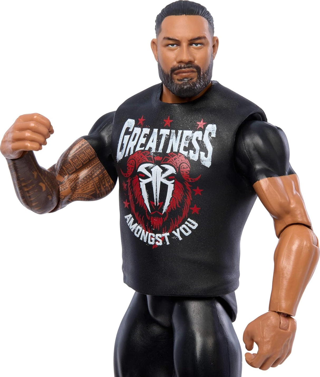 Figura de acción WWE Roman Reigns, Mattel, 10 puntos de articulación, Serie #151