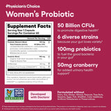 Probióticos para mujeres - Physician's Choice - 50 mil millones CFU