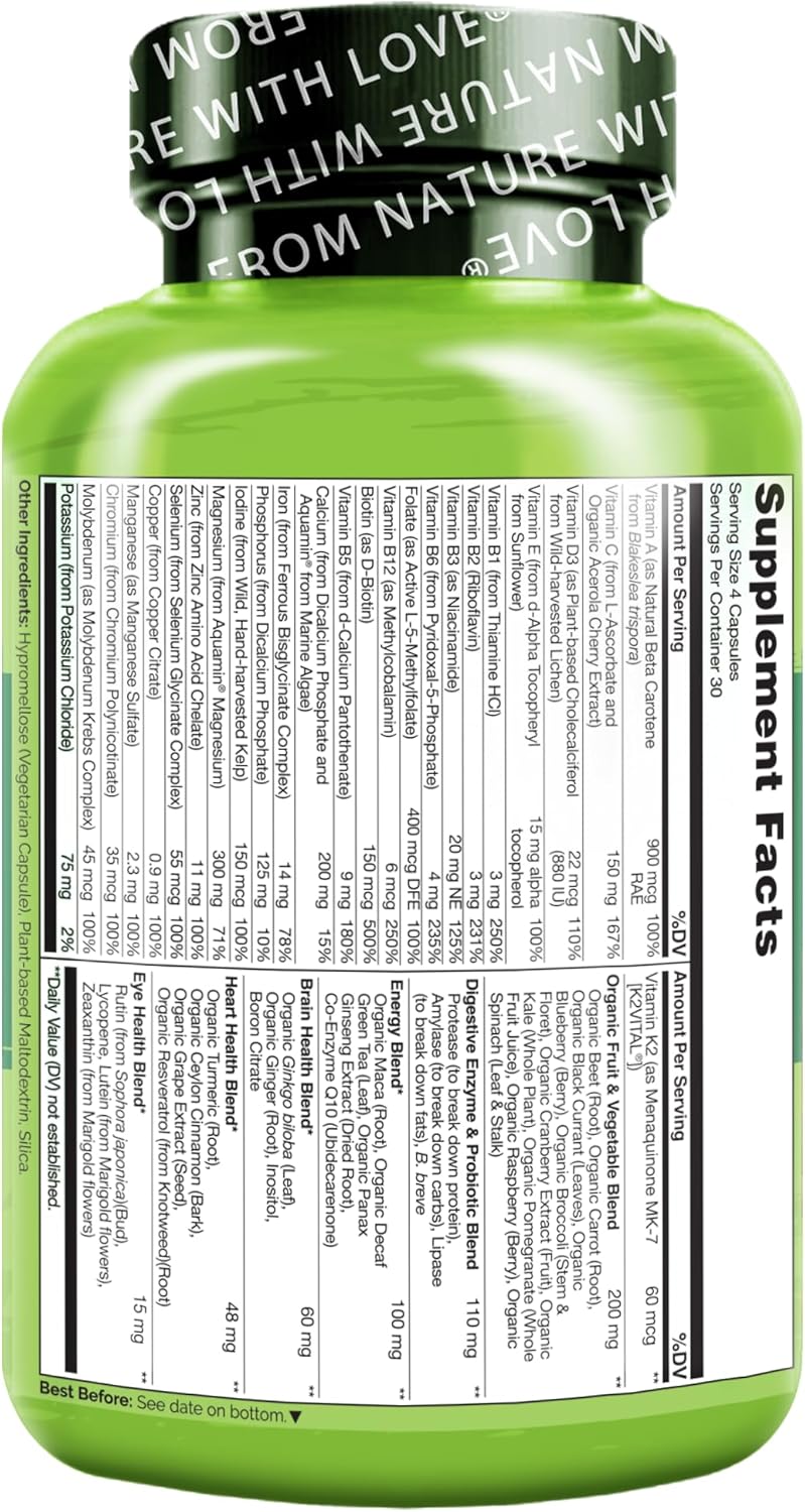 Multivitamínico Natural NATURELO para Mujeres - 120 Cápsulas