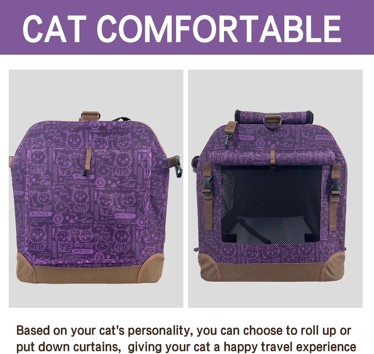 Transportín Suave Plegable para Mascotas - Ventilado 24x16.5x16