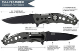 Cuchillo táctico 3 en 1 para militares y socorristas - Navy SEAL