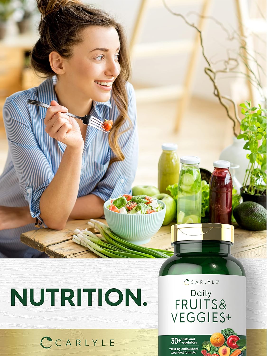 Suplementos Alimenticios de frutas y verduras 250 cápsulas