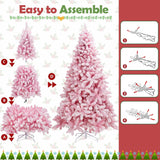 Árbol de Navidad Artificial de 7.5ft Preiluminado con Funciones