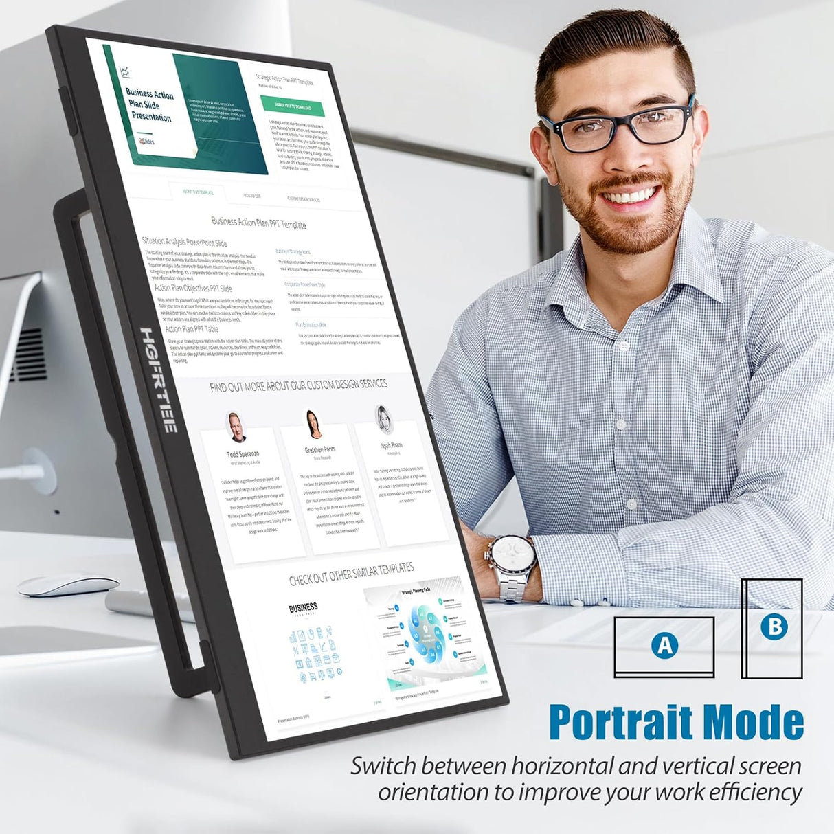 Monitor Portátil Táctil 14 FHD USB-C HDMI para Laptop/PC