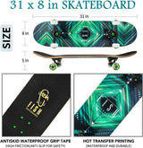 Patineta Completa 31''x8'', Madera de Arce, Doble Kick