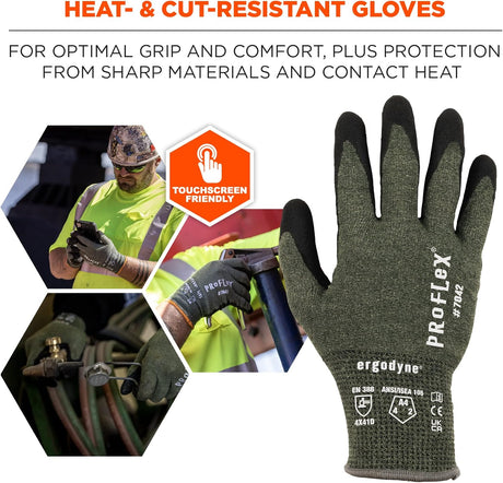 Guantes de trabajo palmas recubiertas de nitrilo talla M