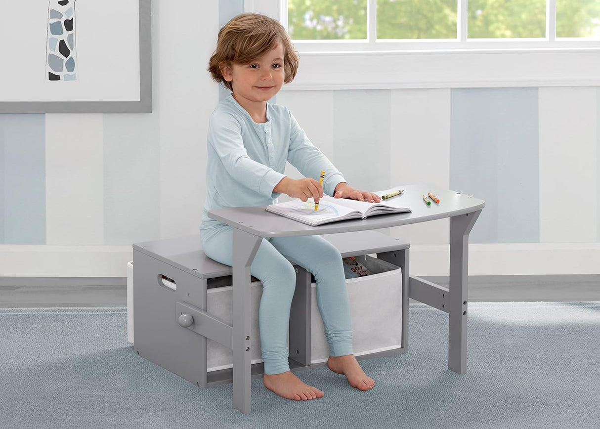 MySize Banco de actividades convertible para niños gris