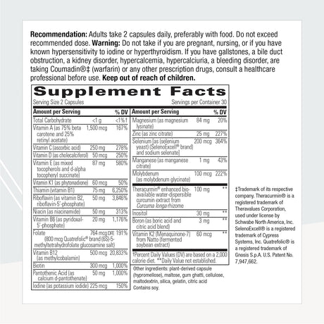 Suplementos Multivitamínico con vitamina C magnesio zinc