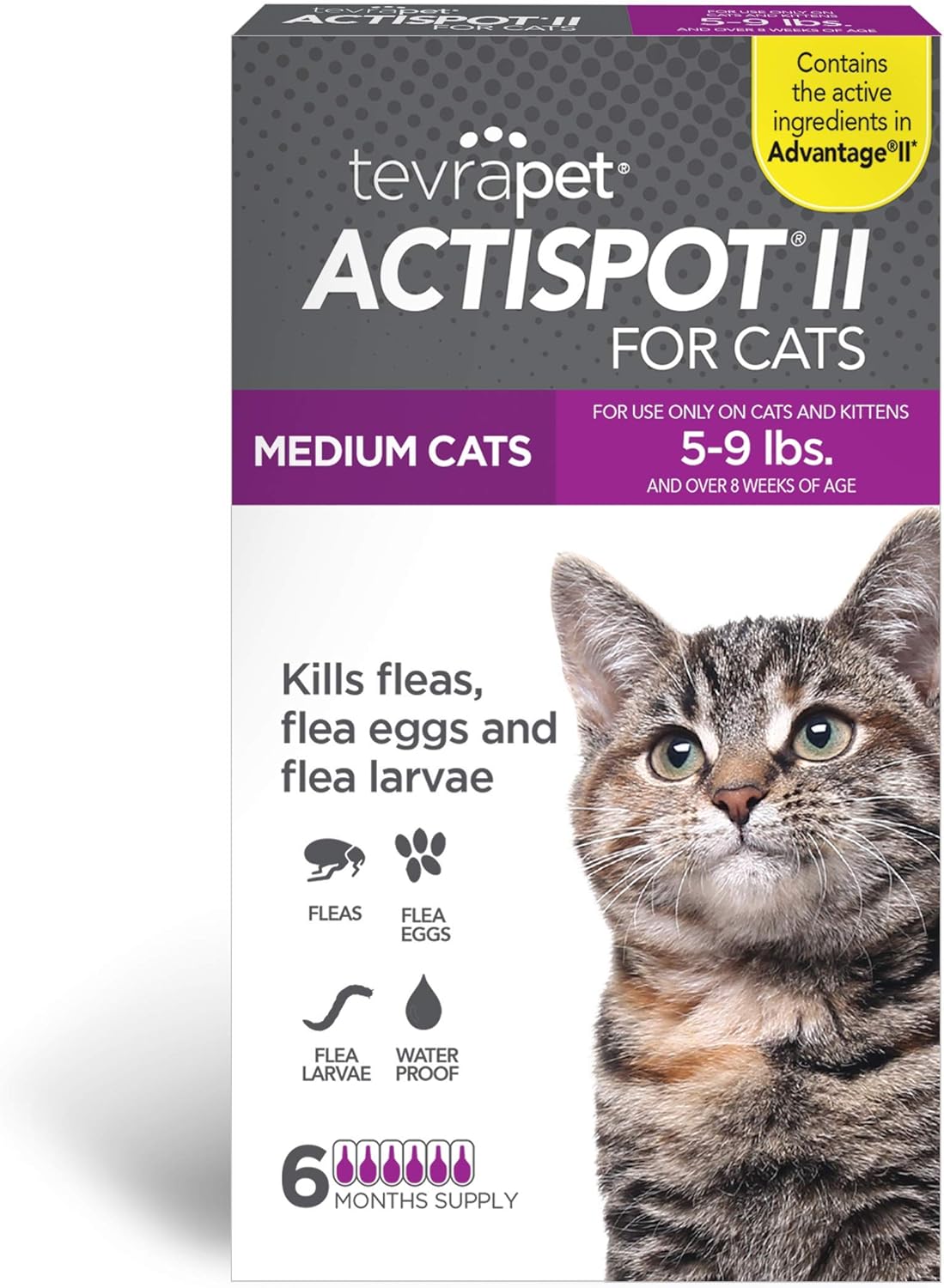 Tratamiento de pulgas para gatos pequeños y medianos