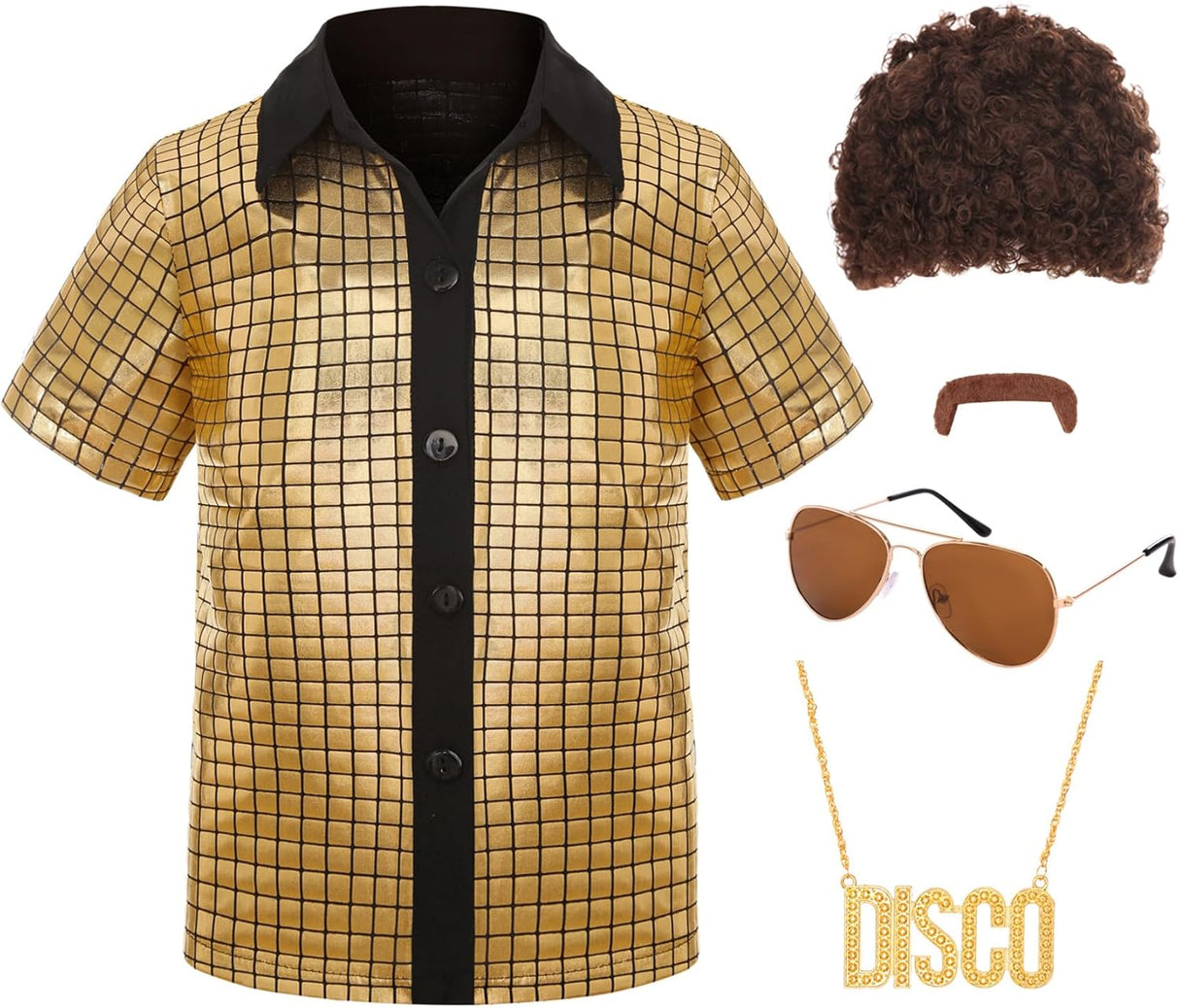 Disfraz de niño estilo disco 70s para Halloween, Kids Party