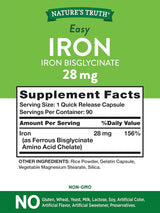 Suplemento Natures Truth Fácil de planchar 28 mg 90 unidad
