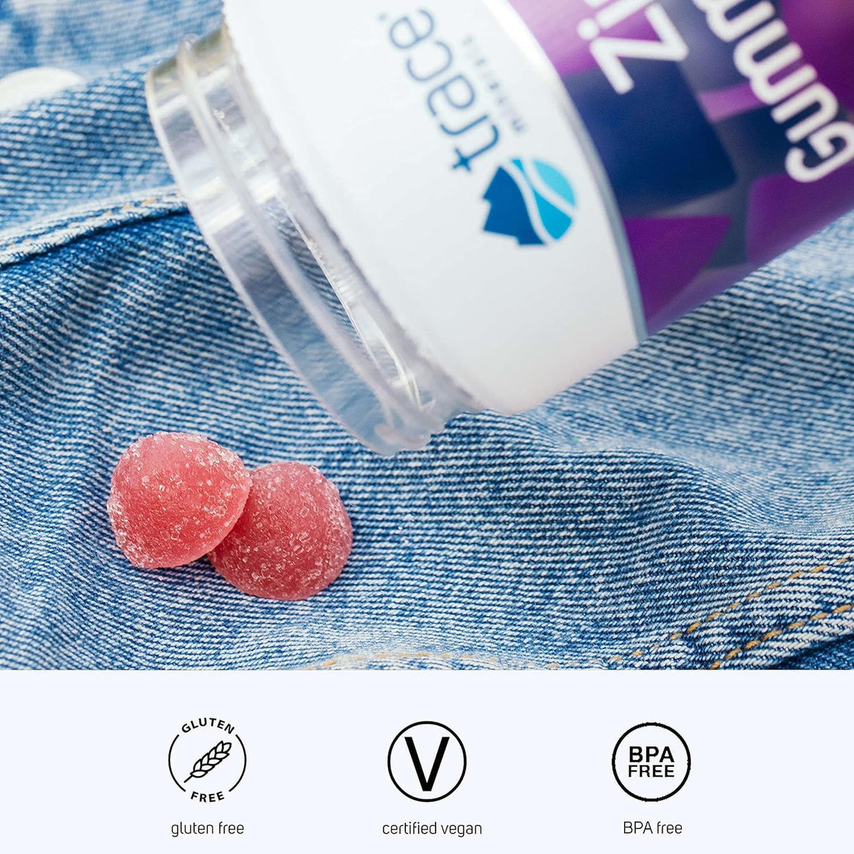 Trace Minerals Zinc Gummies - Suplemento con Elderberry, 60 Gummies