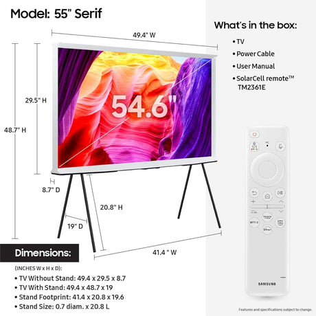 Televisor QLED 4K, Samsung, Diseño L, Alexa, QN55LS01D