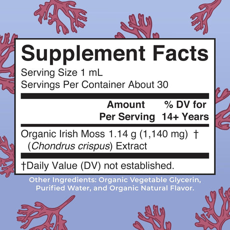 Suero de alga marina irlandesa MaryRuth Organics orgánico, sin azúcar