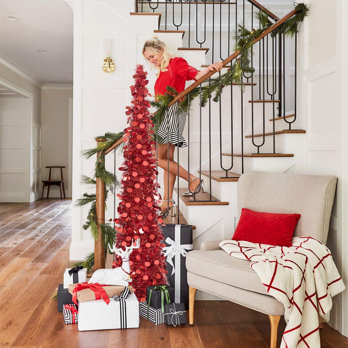 Árbol de Navidad MACTING de 5ft con luces, fácil de montar