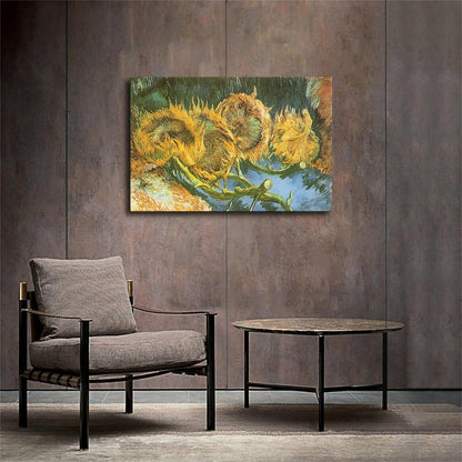 Póster de Van Gogh con diseño de girasoles, decoración moderna