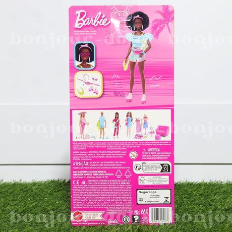 Barbie Día & Juego Muñeca con Patines, Estilo Deportivo, Mattel HPL77