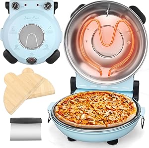Horno Eléctrico para Pizza, 12 Pulgadas, Cerámica Premium