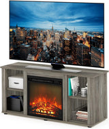 Soporte para TV con chimenea y almacenamiento, Jensen