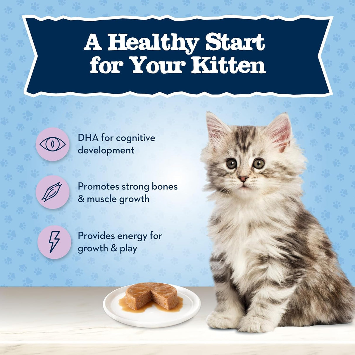 Blue Buffalo Baby Blue Healthy Growth Formula Natural Kitten Alimento seco para gatos, pollo y arroz integral, 2 libras