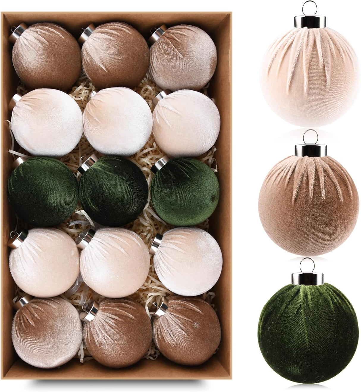 Bolas de Adorno de Navidad Shatterproof - Pack de 15pcs 80mm