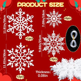 ADecoración Invierno adorno Exterior 12pcs Copos de Nieve Grandes