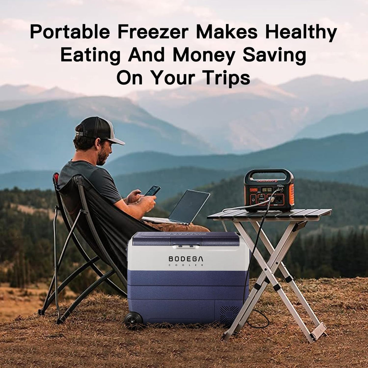 Refrigerador portáti para el auto y control por aplicación