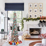 Árbol de Navidad Tinsel 5ft MACTING con luces y fácil ensamblaje