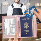 Porta Documentos y Tarjetas  pasaporte y tarjeta de vacuna