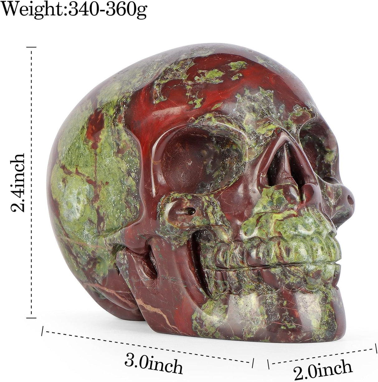 Calavera de Cristal de Sangre de Dragón 3.0 Decoración Halloween