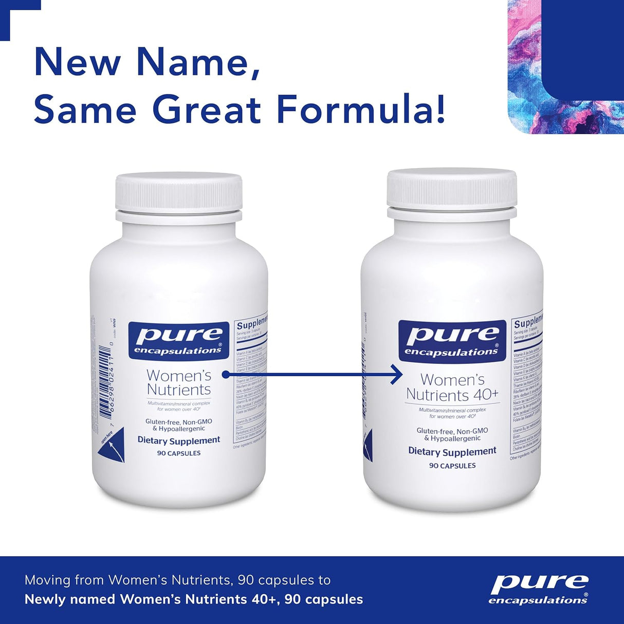 Multivitamínico Mujer 40+ Pure Encapsulations - 90 Cápsulas
