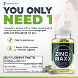 Suplementos de zinc - Inmunidad + piel + minerales de salud