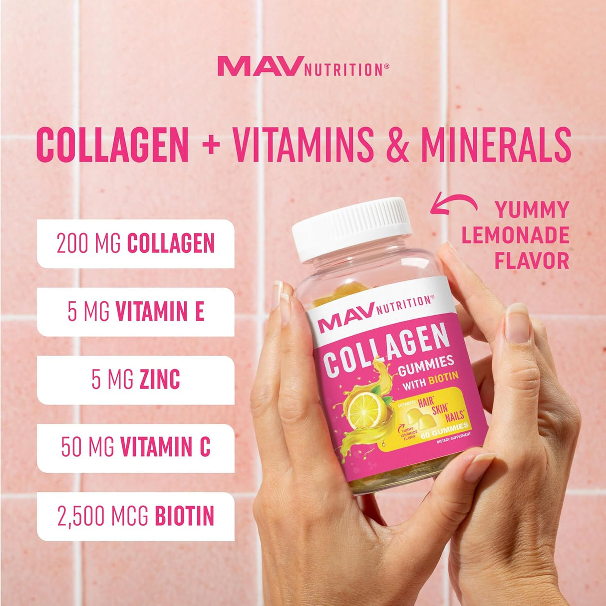 Suplemento Gomitas de colágeno para mujer biotina vitamina C