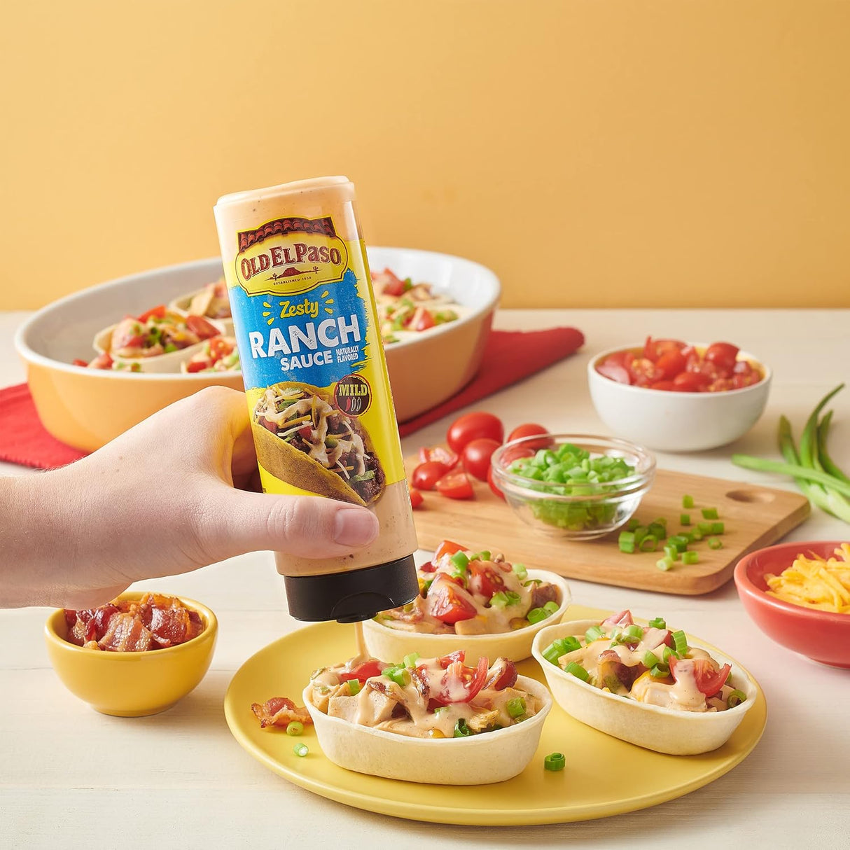 Salsa Taco Old El Paso, Salsa Ranch Zesty, Botella 9 oz.