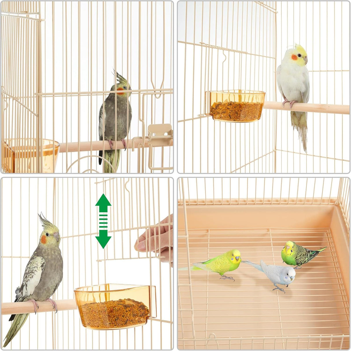 Jaula para pájaros de hierro blanca Yaheetech