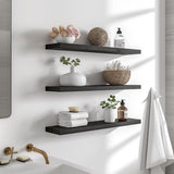 Estanterías flotantes de madera PHPH, 24 pulgadas, set de 6